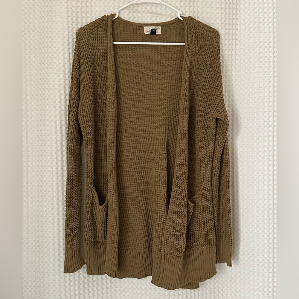 Universal Thread Mustard Yellow Open-Front Cardigan